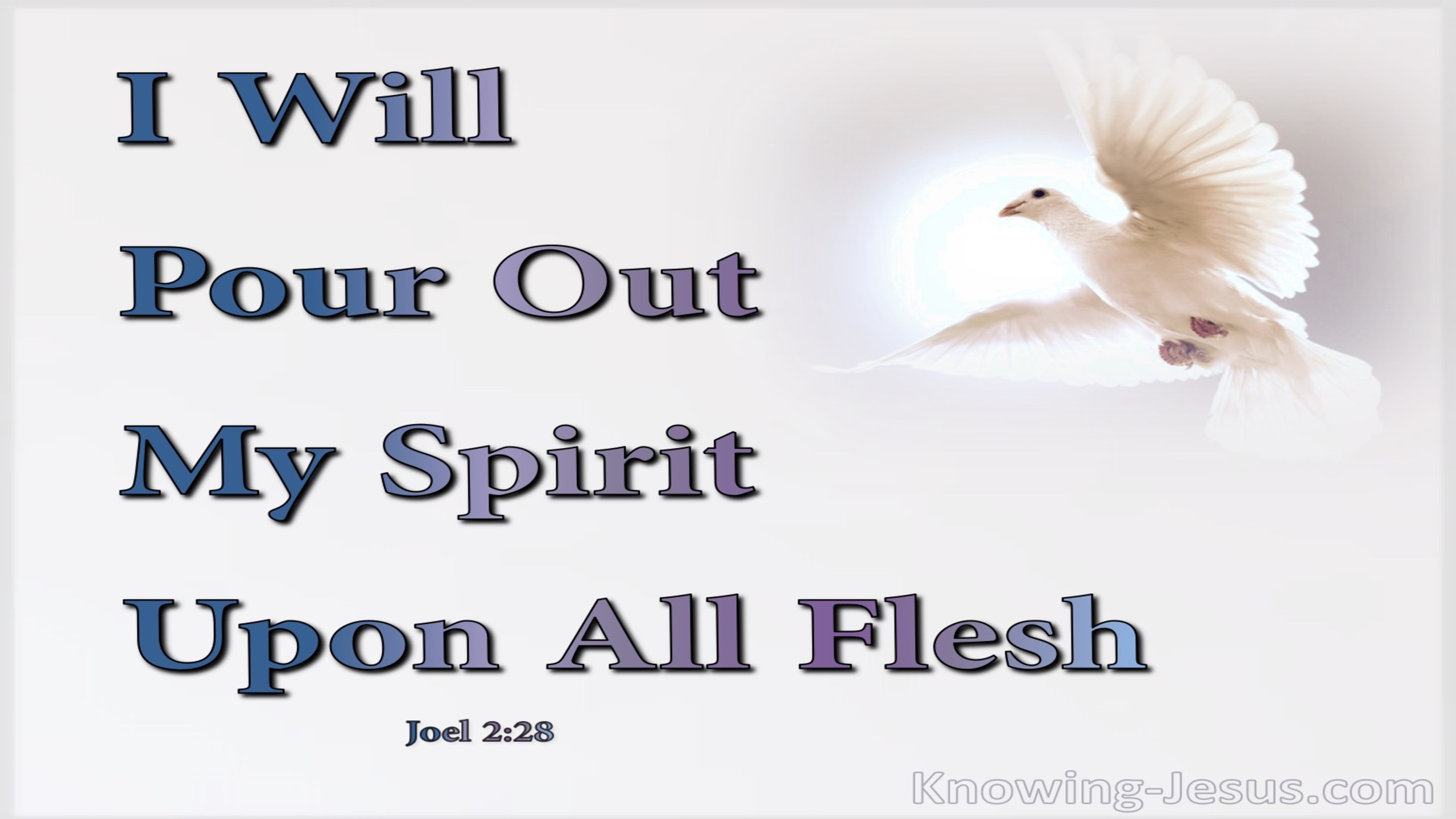 Joel 2:28 I Will Pour Our My Spirit Upon All Flesh (white)